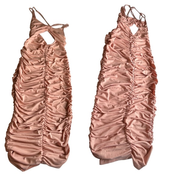 NWT Michael Costello x REVOLVE Kara Midi Dress in Light Mauve - Picture 7 of 10